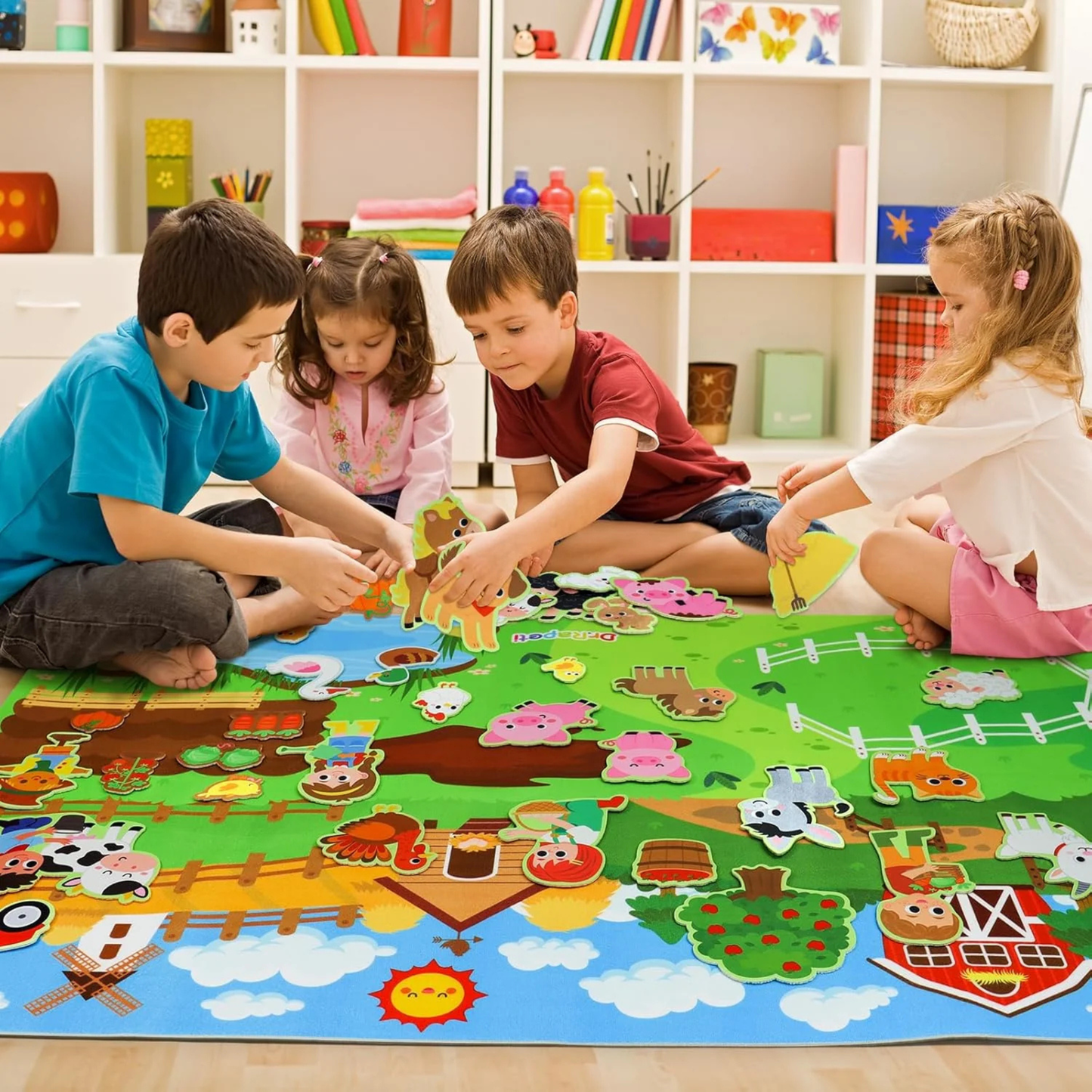 Zynor™ Montessori Felt Farm Play Board