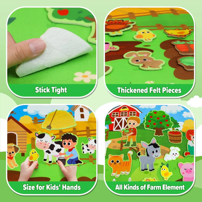 Zynor™ Montessori Felt Farm Play Board